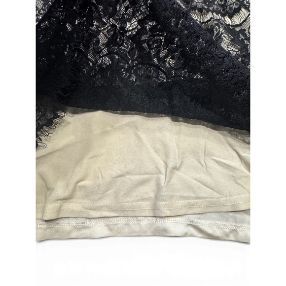 NWT Y2K ANGIE Women Black Ivory Lace Tiered Sleeveless Dress Boho Size S - Picture 10 of 12